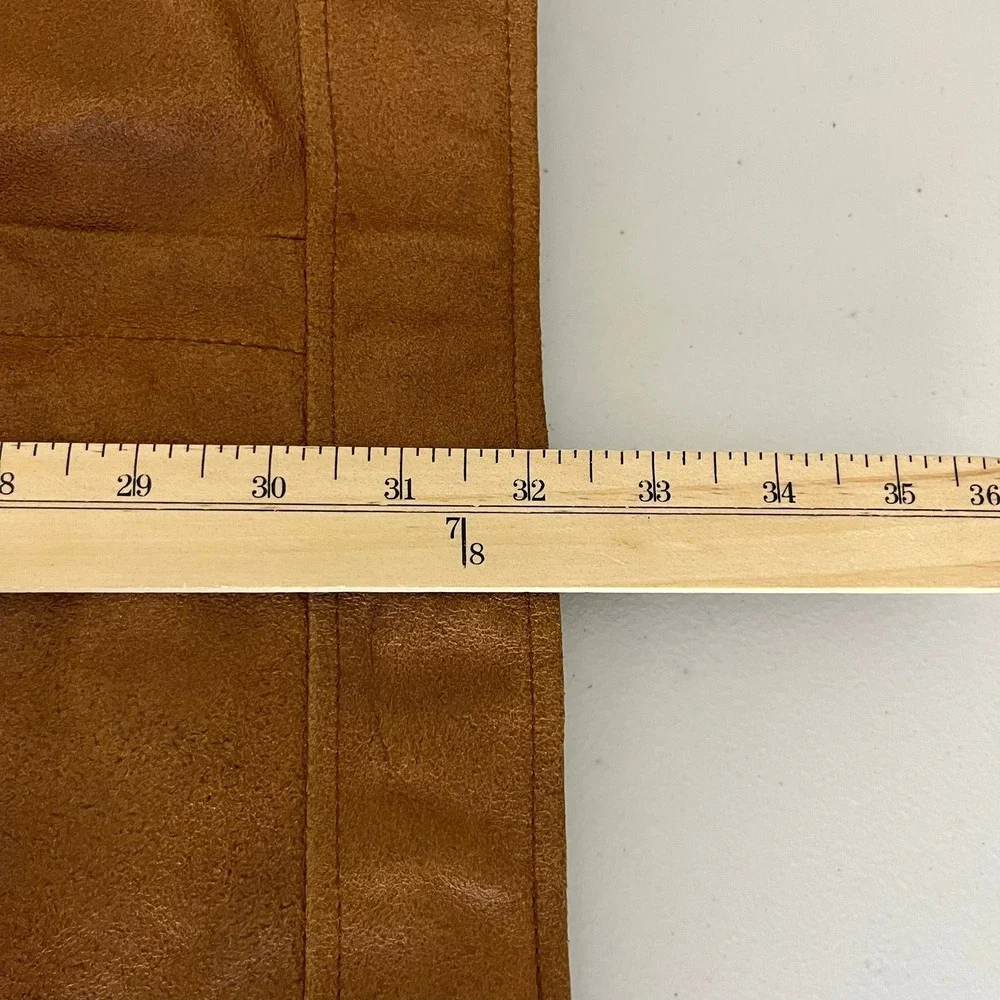 M Julian Wilsons Leather Jacket Mens XL Tan Nubuck Full Zip Quilted Lined Brown